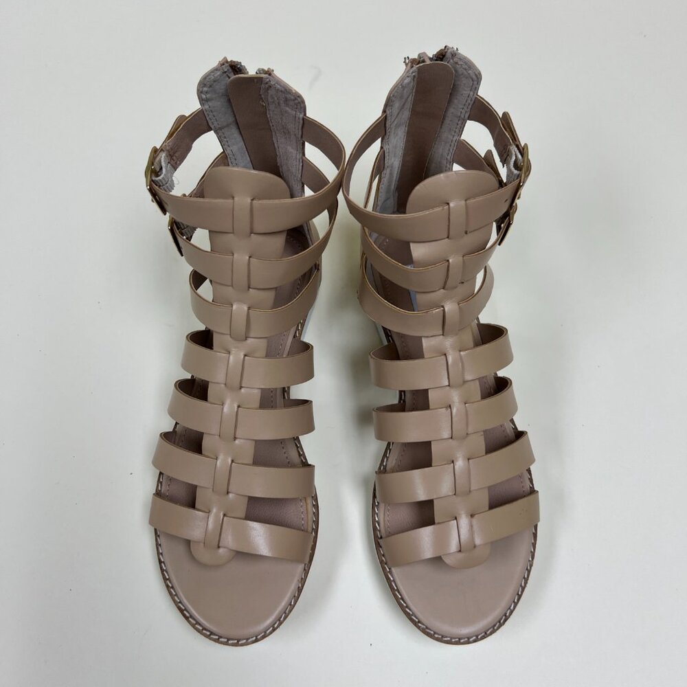 Steve Madden Gage Gladiator Sandals Beige Sz 6.5